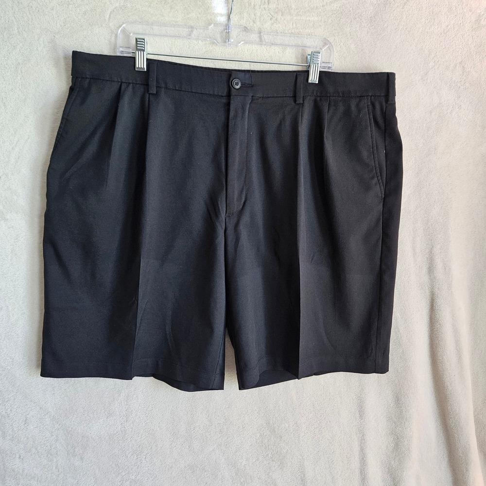 ProTour Mens Black Pleated Golf Shorts Size 40 Performance Stretch Athletic